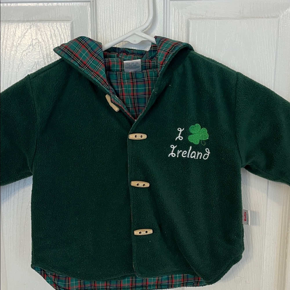 Green Ireland Themed Hooded Jacket
